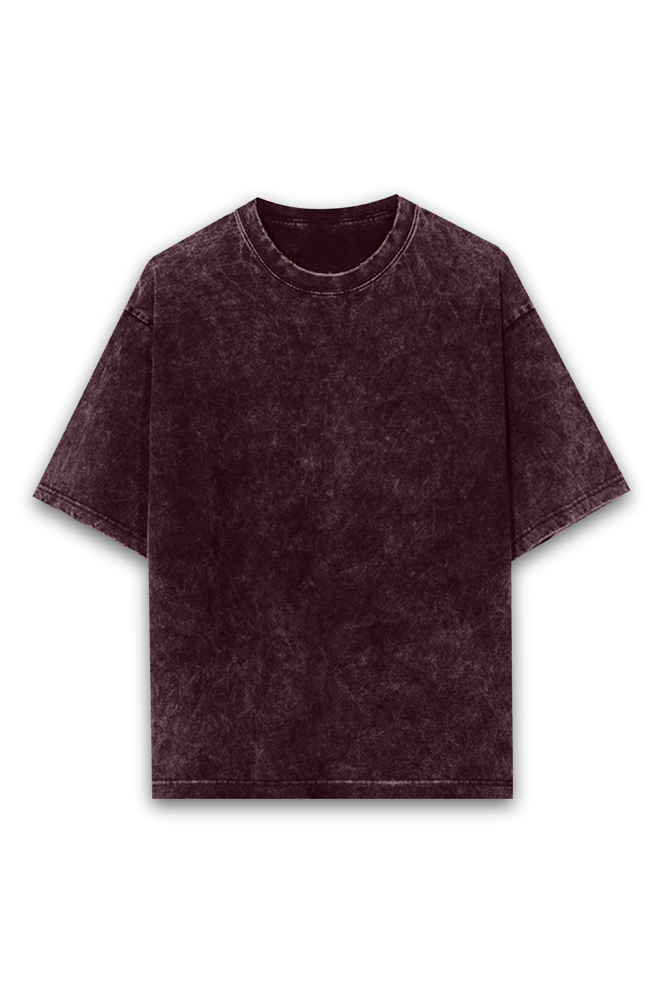 Acid Wash Oversized T-Shirt Maroon