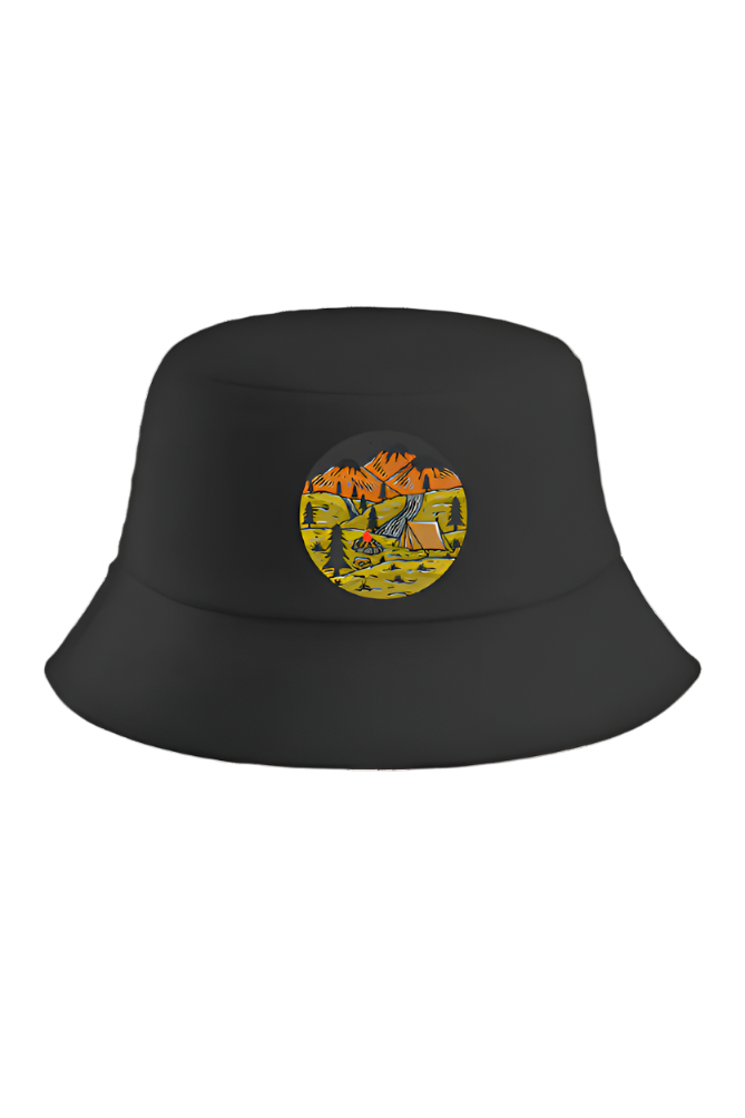 Camping Embroidered Bucket Hat