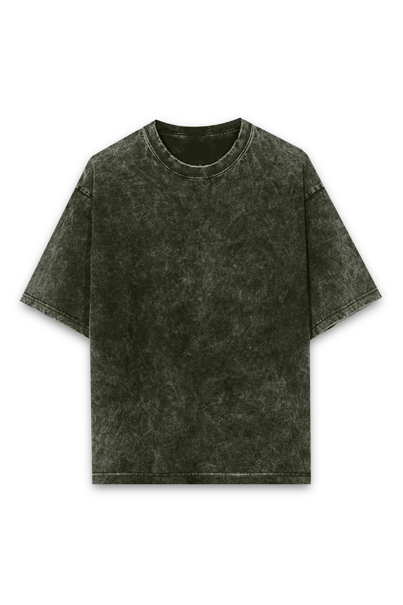 Acid Wash Oversized T-Shirt Olive Green