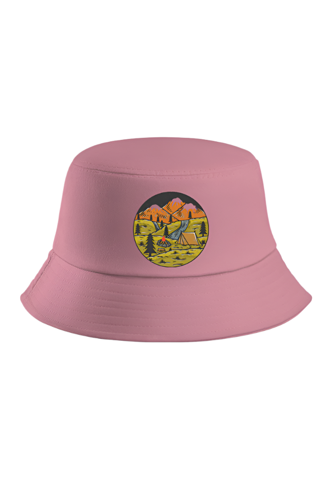 Camping Embroidered Bucket Hat