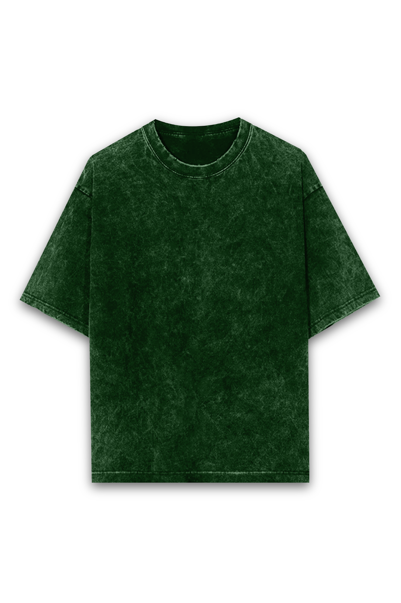 Acid Wash Oversized T-Shirt Bottle Green