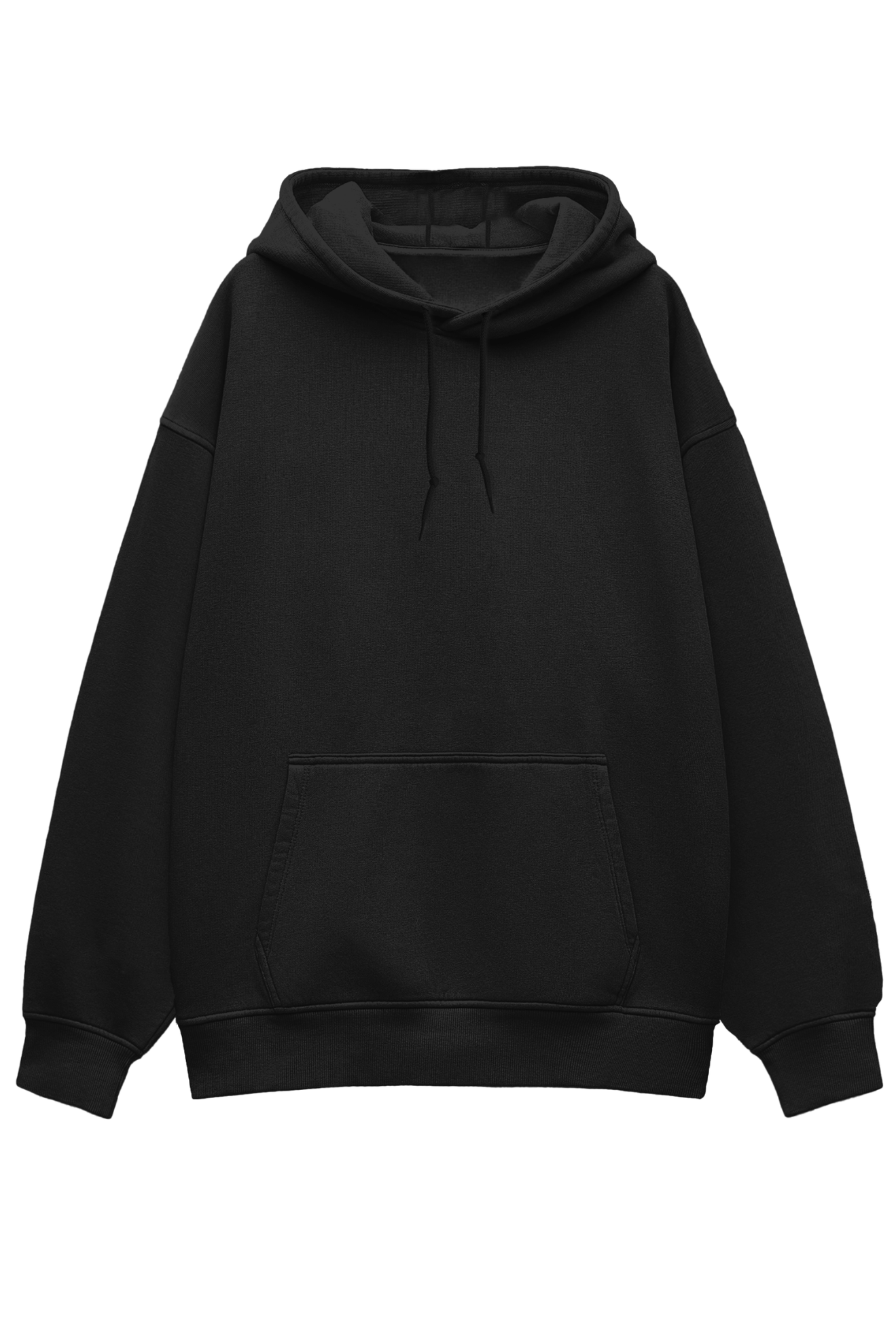 Black Heavyweight Oversized Hooded Sweatshirt