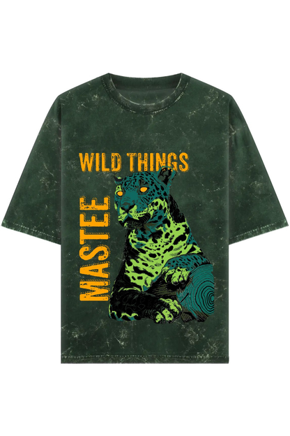 Wild Things Acid Washed Oversized Tee