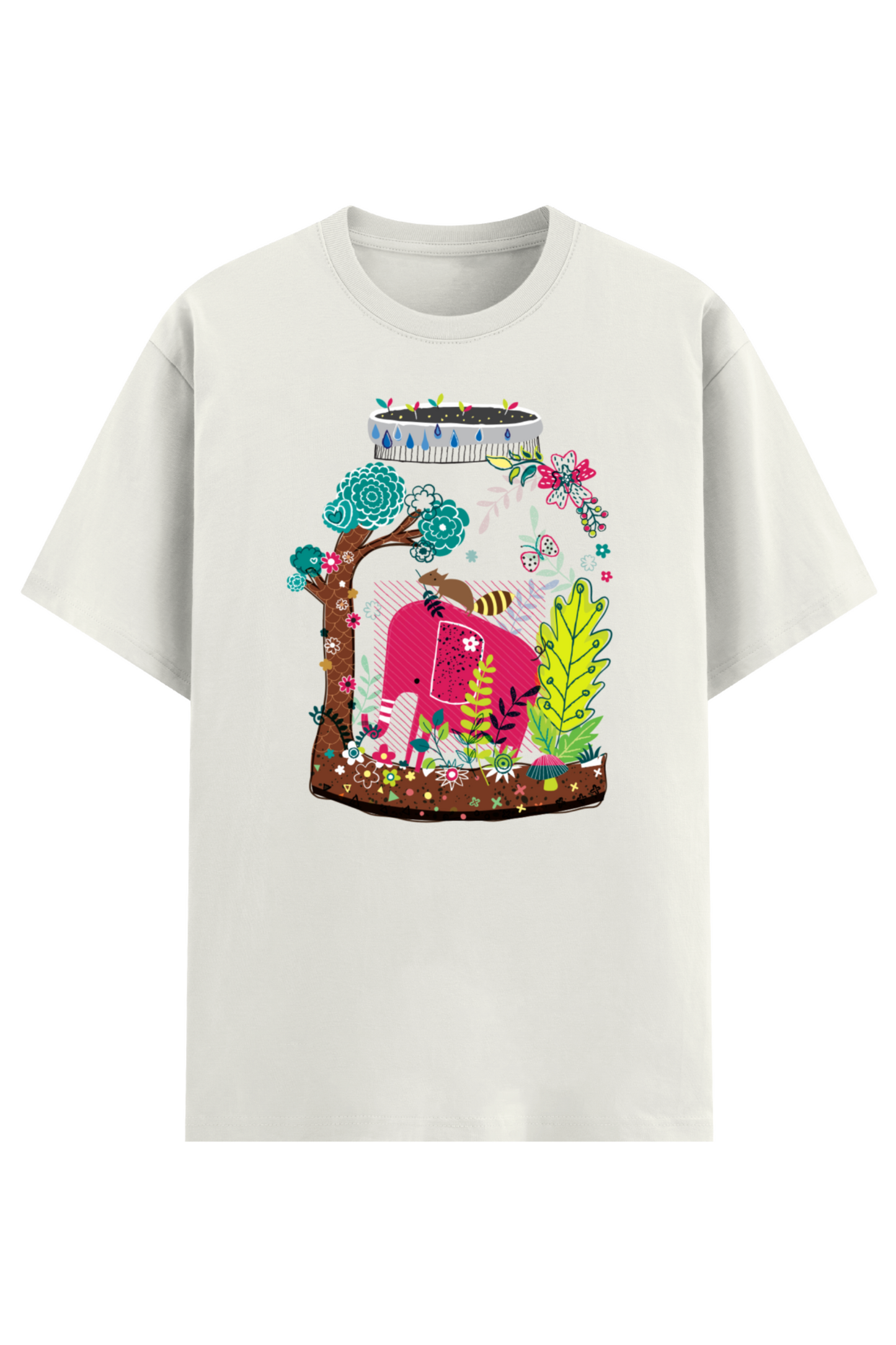 Elephant Bloom Jar Eco-friendly T-Shirt