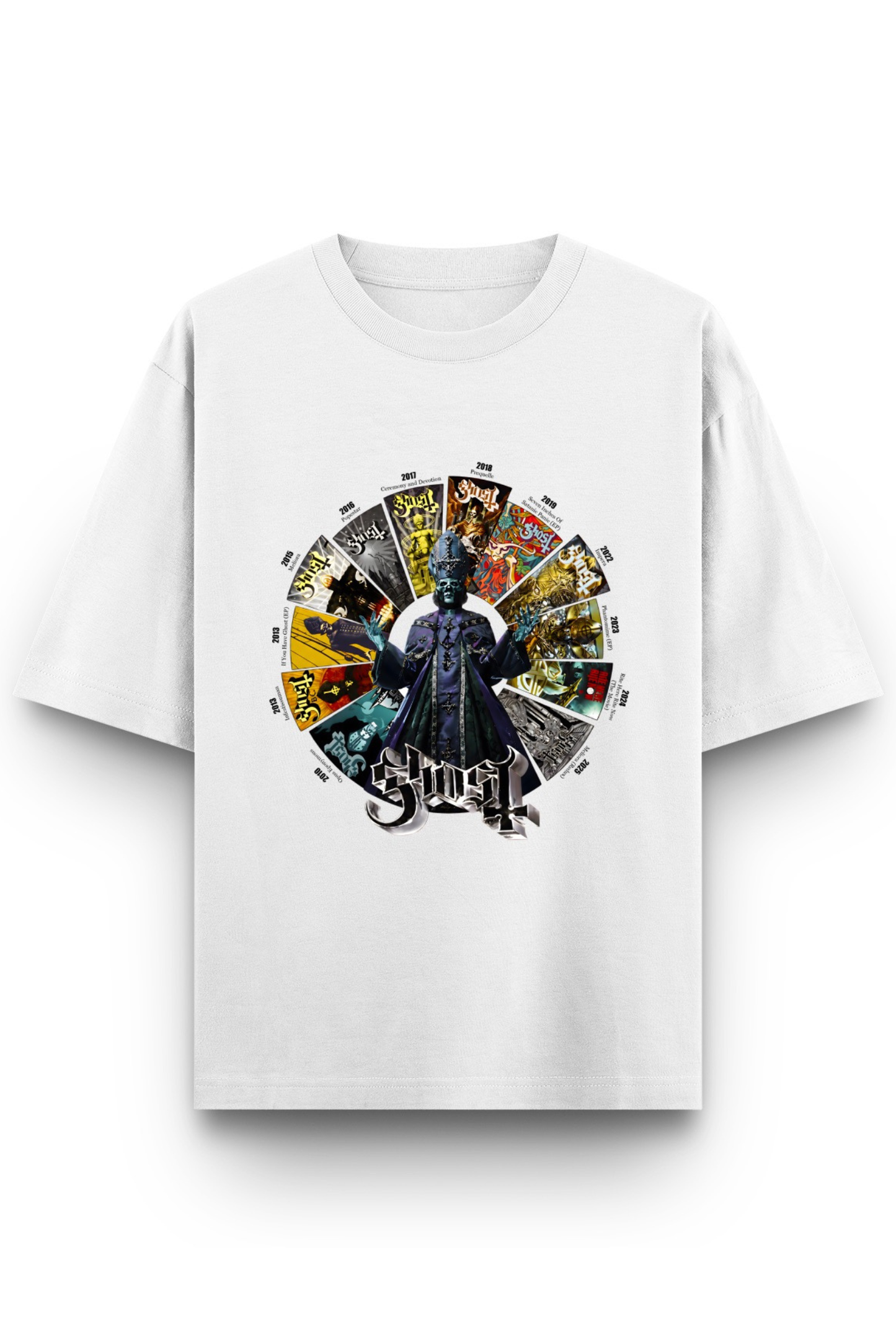 Ghost Discography Oversized Classic T-Shirt