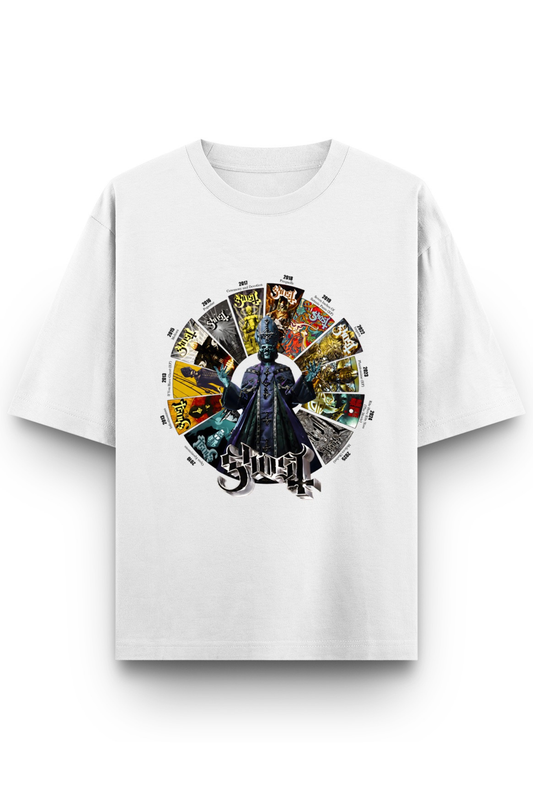 Ghost Discography Oversized Classic T-Shirt