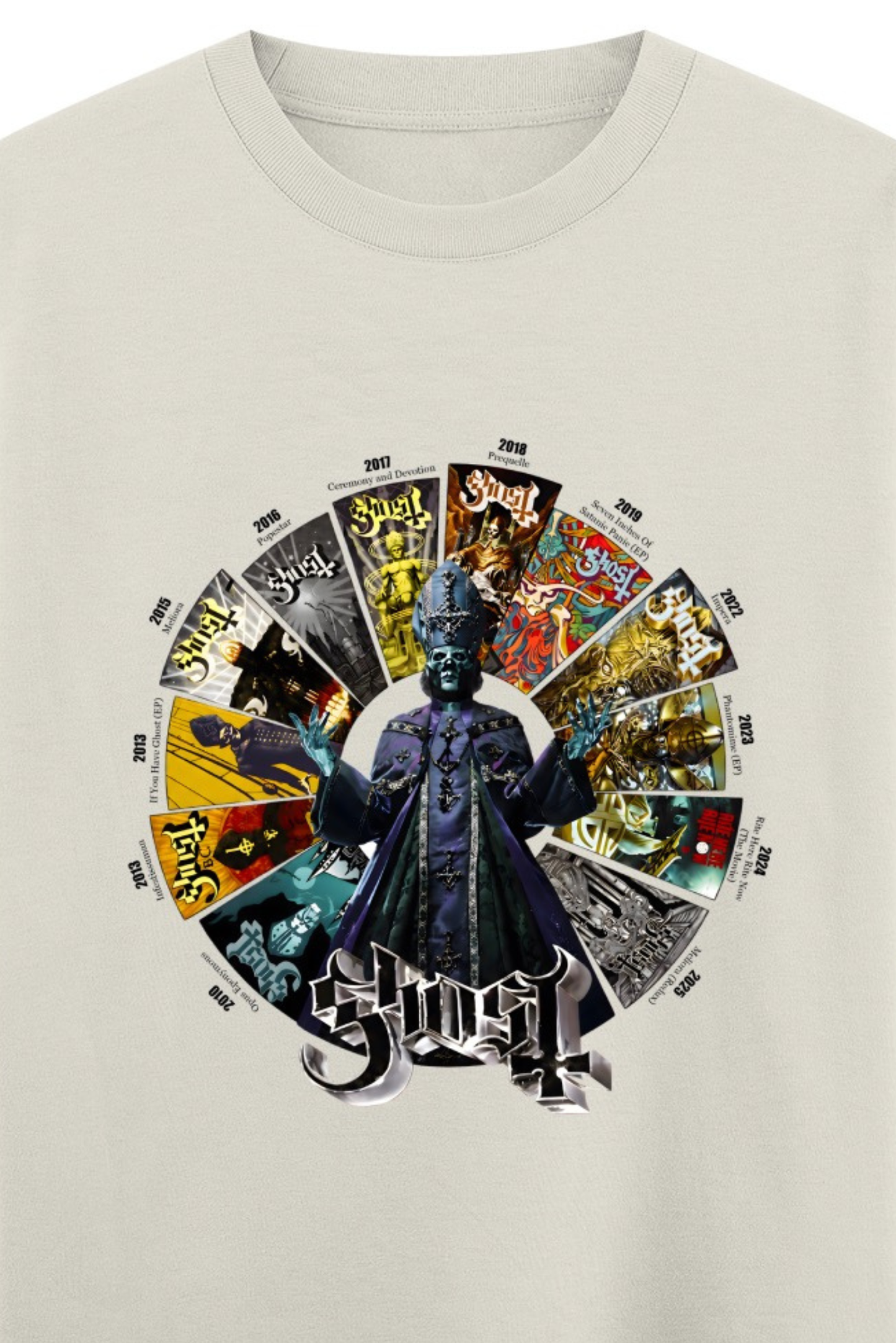 Ghost Discography Oversized Classic T-Shirt