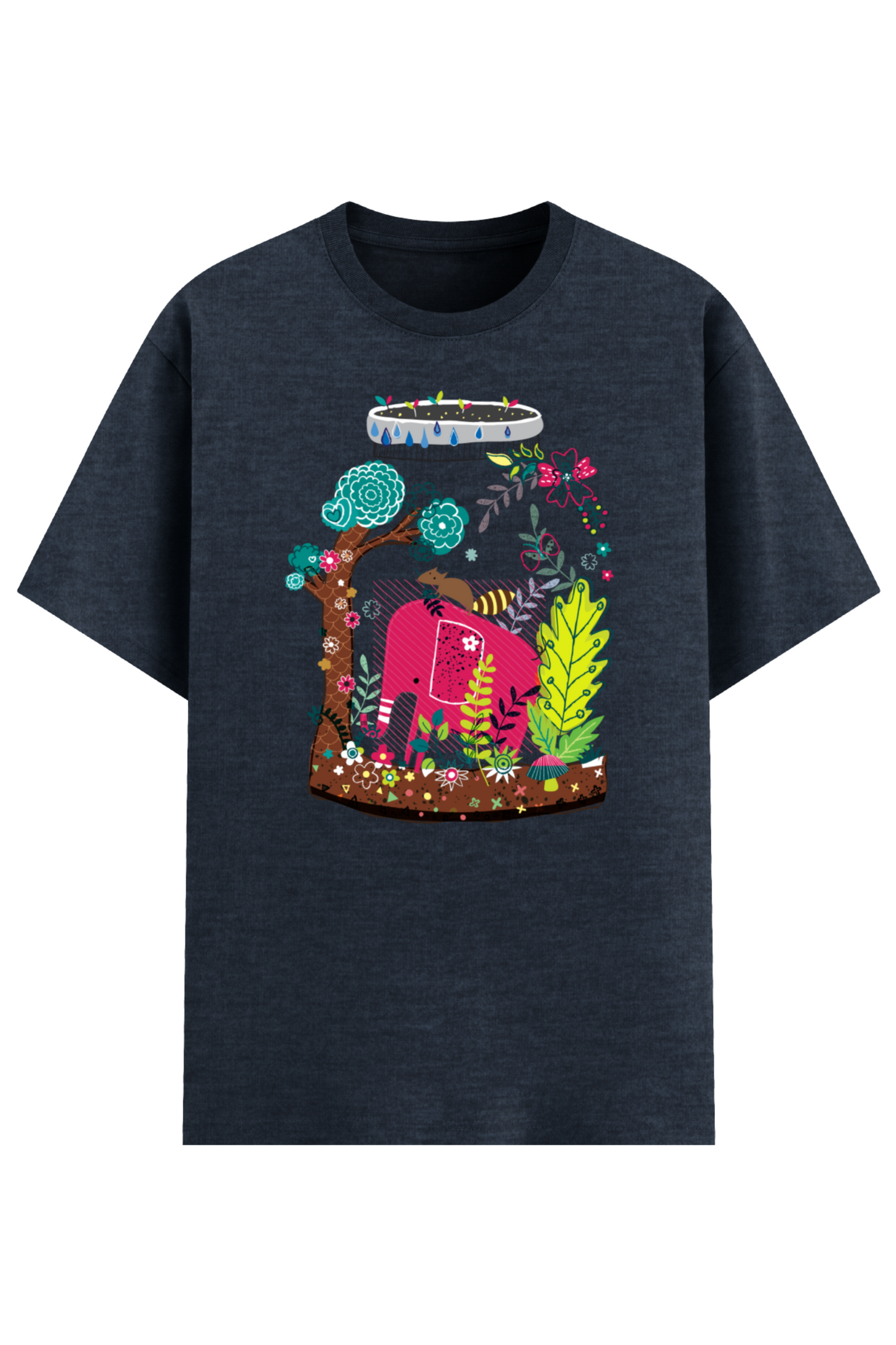Elephant Bloom Jar Eco-friendly T-Shirt