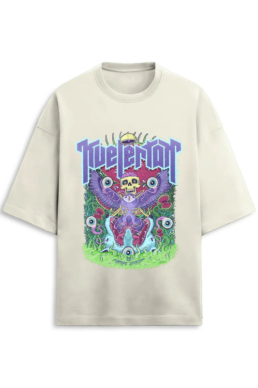 Butterfly Owl Terry Oversized Tee