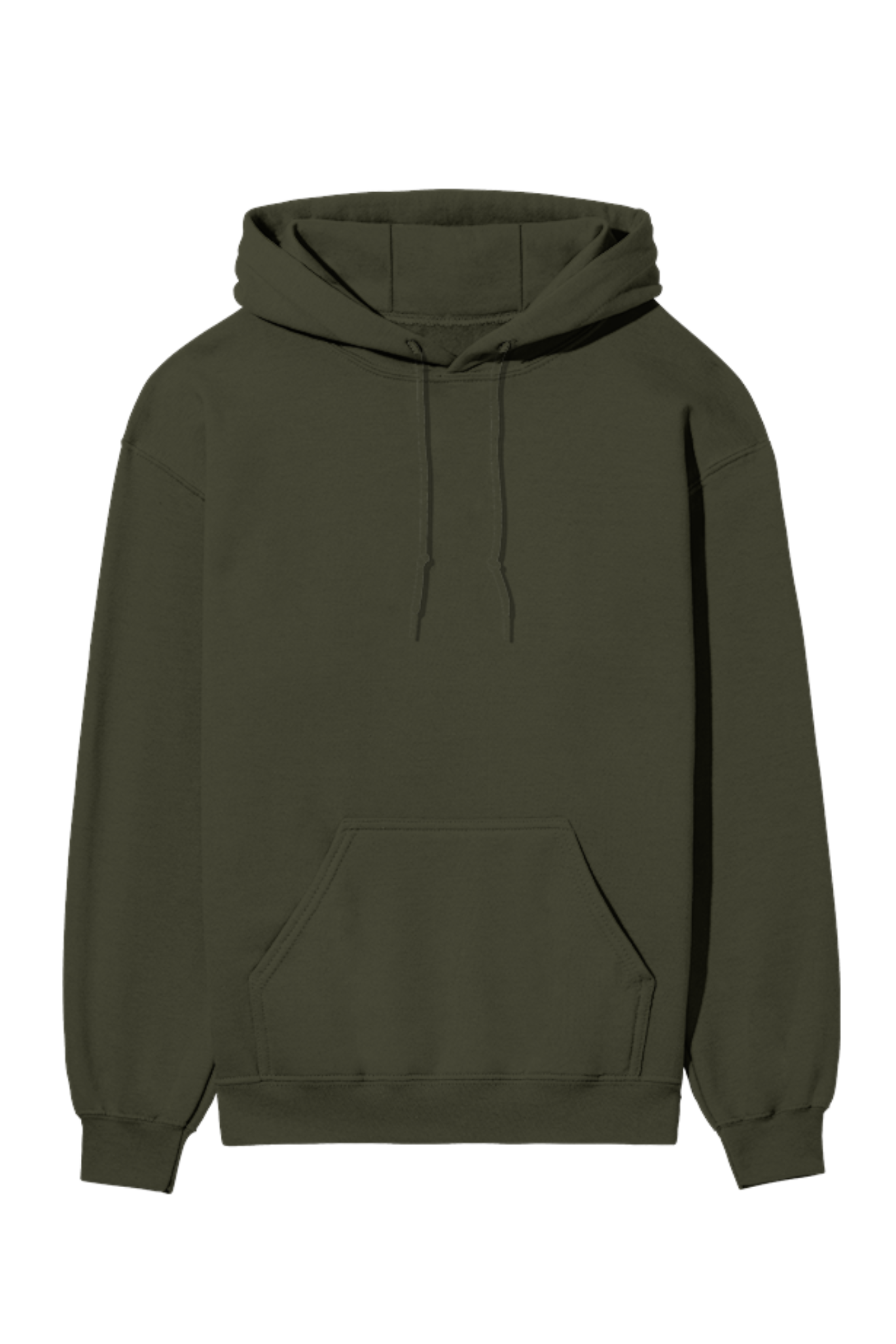 Olive Green Hooded Sweatshirt