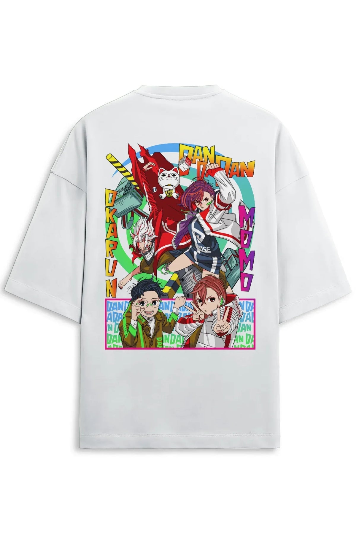Momo and Okarun Oversized Terry T-Shirt - MasteeZone
