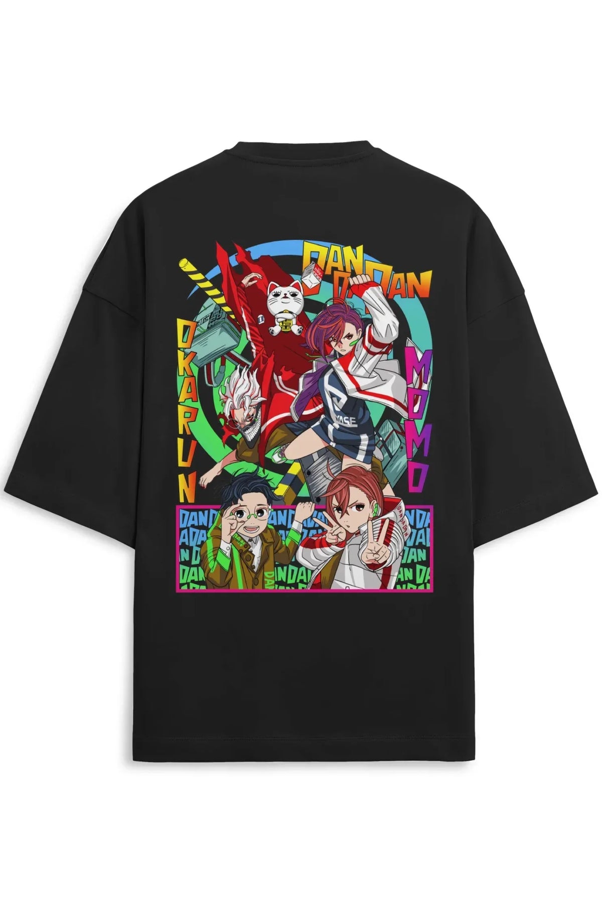 Momo and Okarun Oversized Terry T-Shirt - MasteeZone